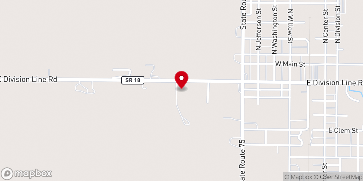 Map showing location of Valley View Baptist Church