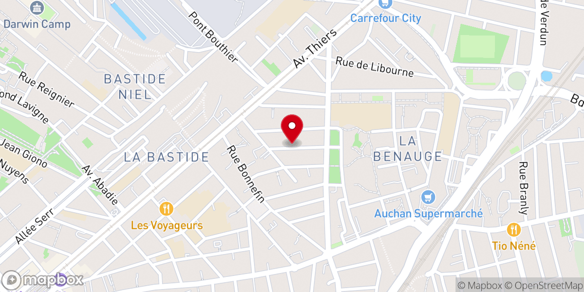 Map showing location of Eglise Protestante Unie de Bordeaux Rive-droite