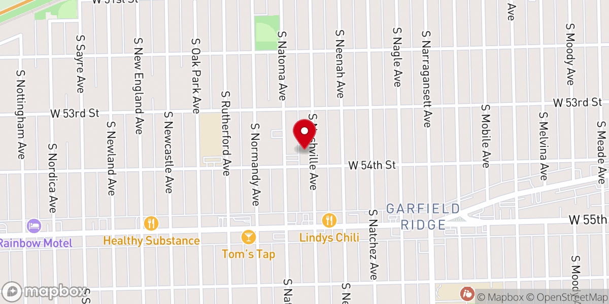 Map showing location of Saint Daniel the Prophet Roman Catholic Church