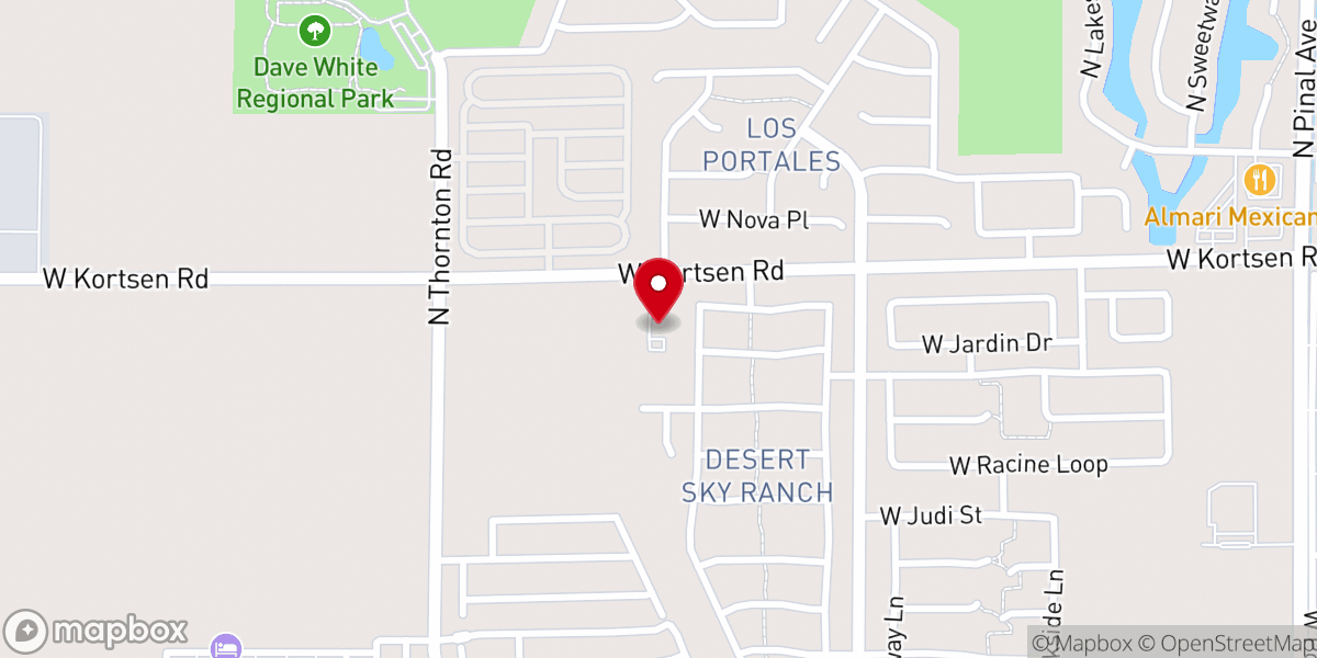 Map showing location of Desert Sky Baptist Church