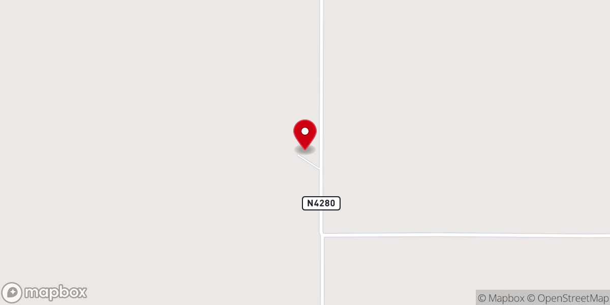 Map showing location of Amish Meal at the home of Earl & Lisa Miller