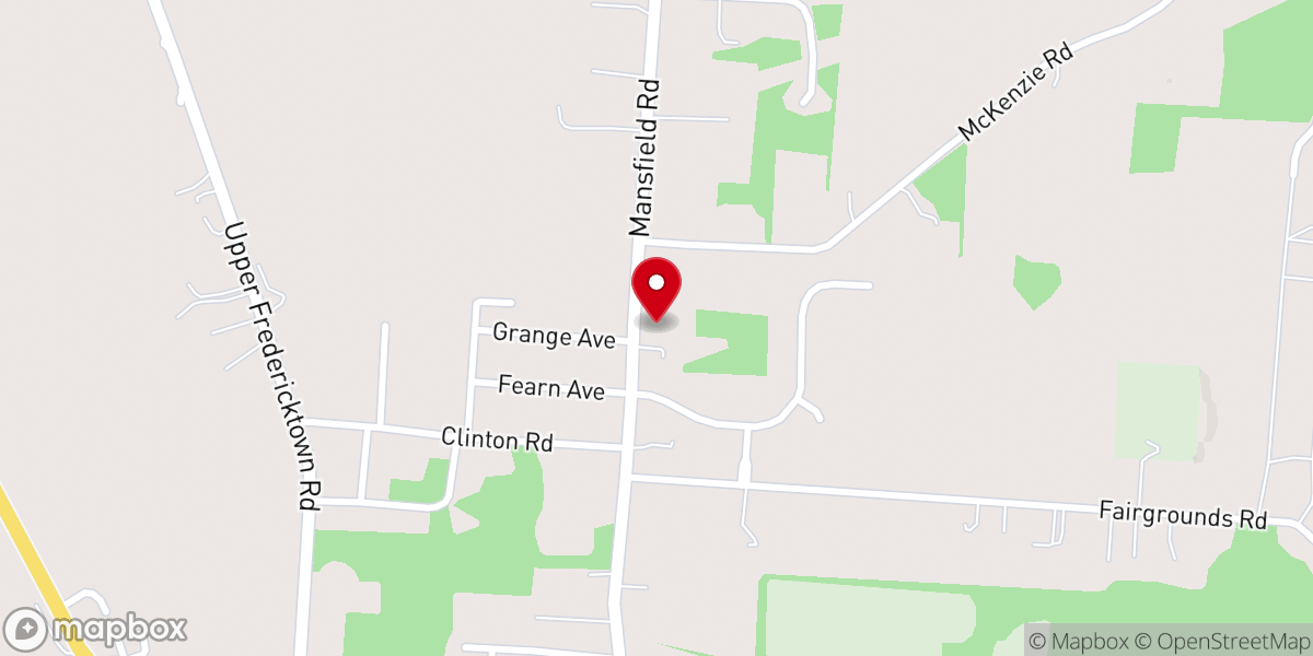 Map showing location of Mount Vernon Grace Brethren Church