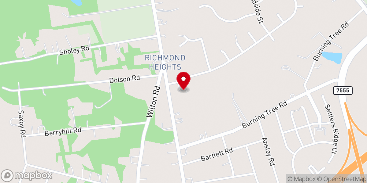 Map showing location of Tree Ridge Community Church