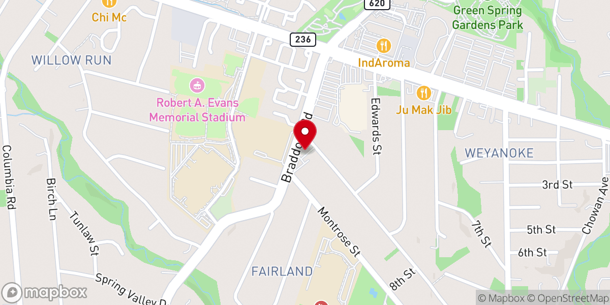 Map showing location of Braddock Preschool