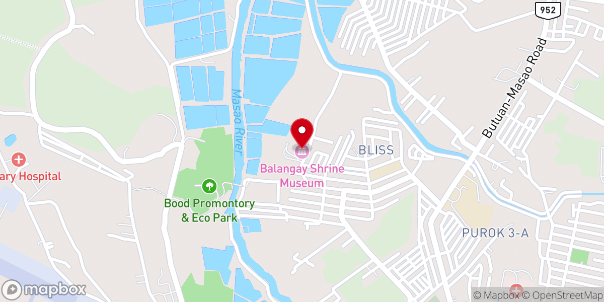 Map showing location of Butuan Archaeological Park
