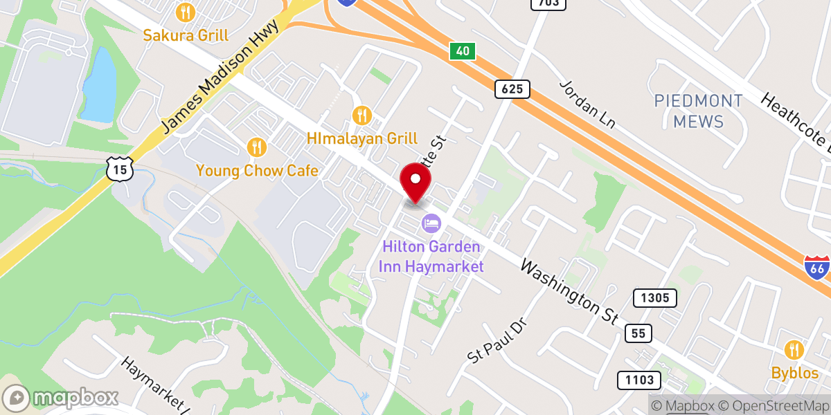Map showing location of Haymarket Museum