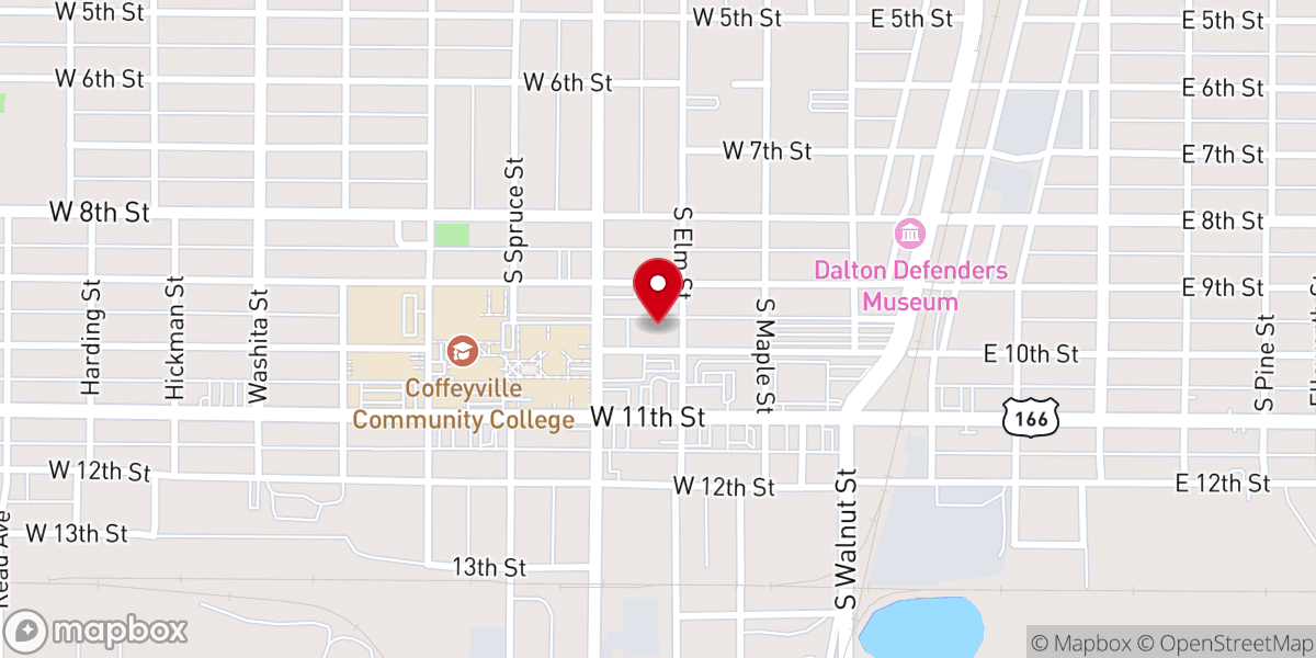 Map showing location of First United Methodist Church - Food Distribution Center