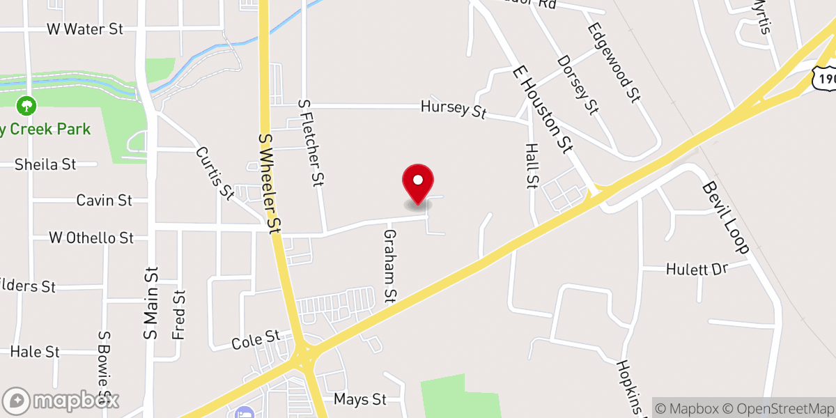 Map showing location of Faith Temple Church