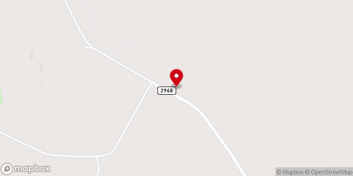 Map showing location of Oak Grove Baptist Church
