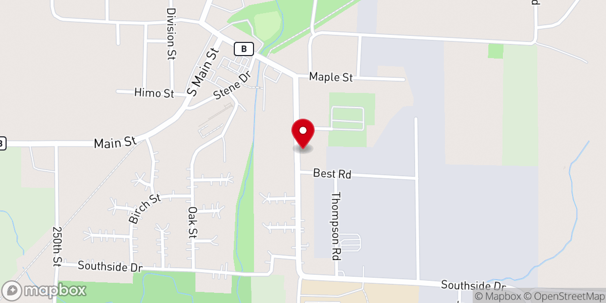 Map showing location of Woodville Housing Authority
