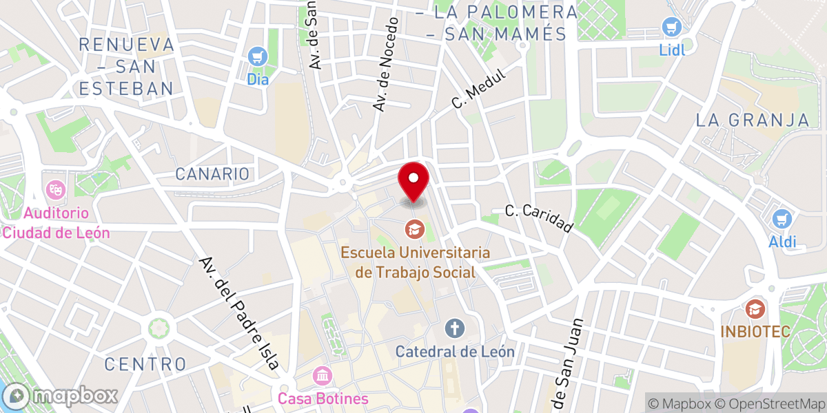 Map showing location of Convento de La Santa Cruz (Clarisas)