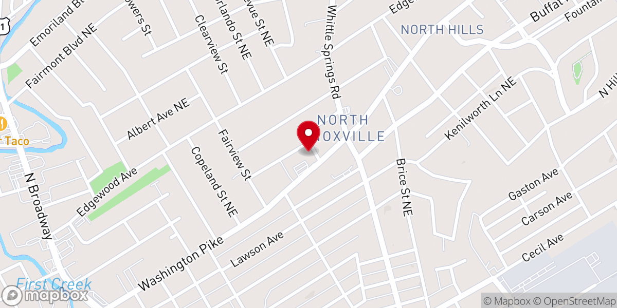 Map showing location of Washington Pike United Methodist Church