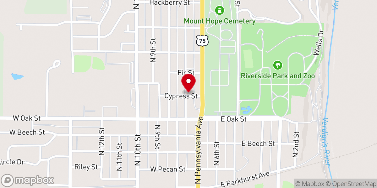 Map showing location of Church of God