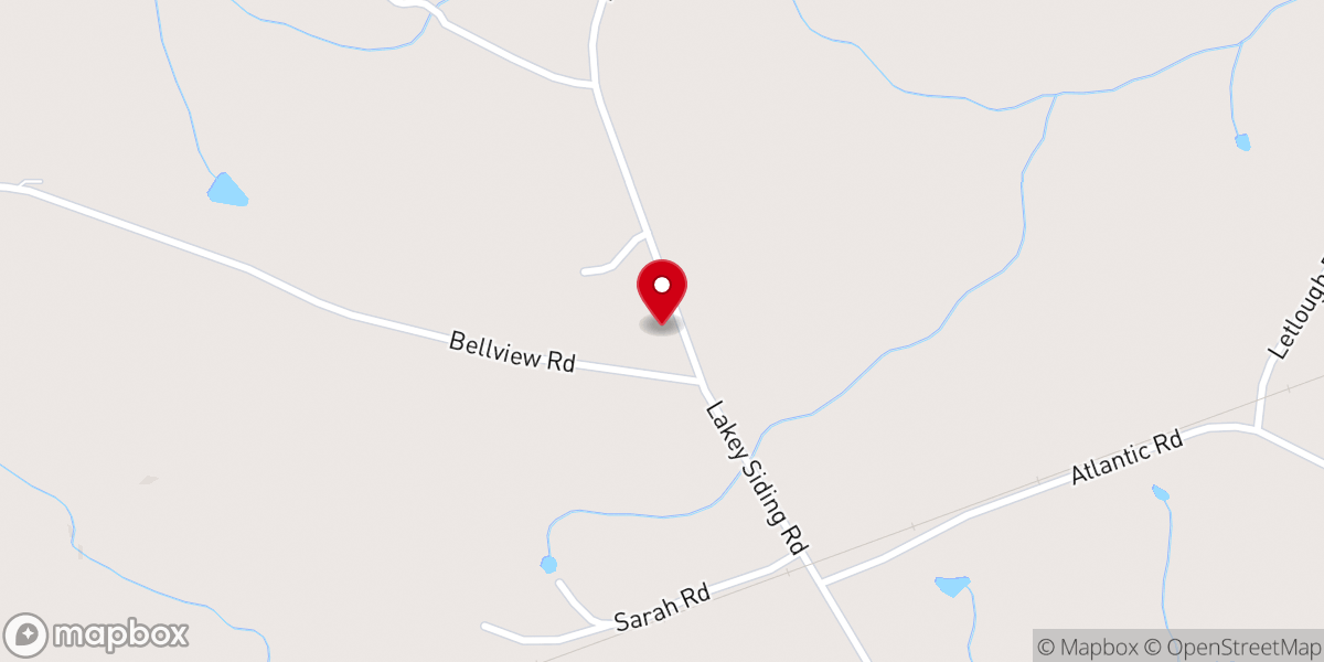 Map showing location of Bellview A.M.E. Zion Church