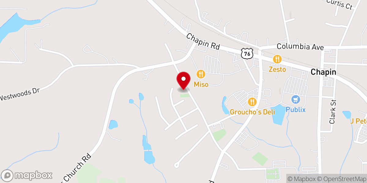 Map showing location of St John Ame Church