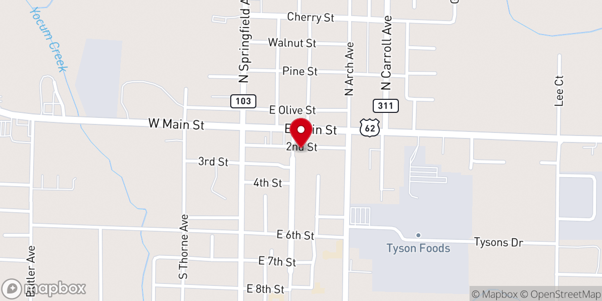Map showing location of Karen Baptist Church