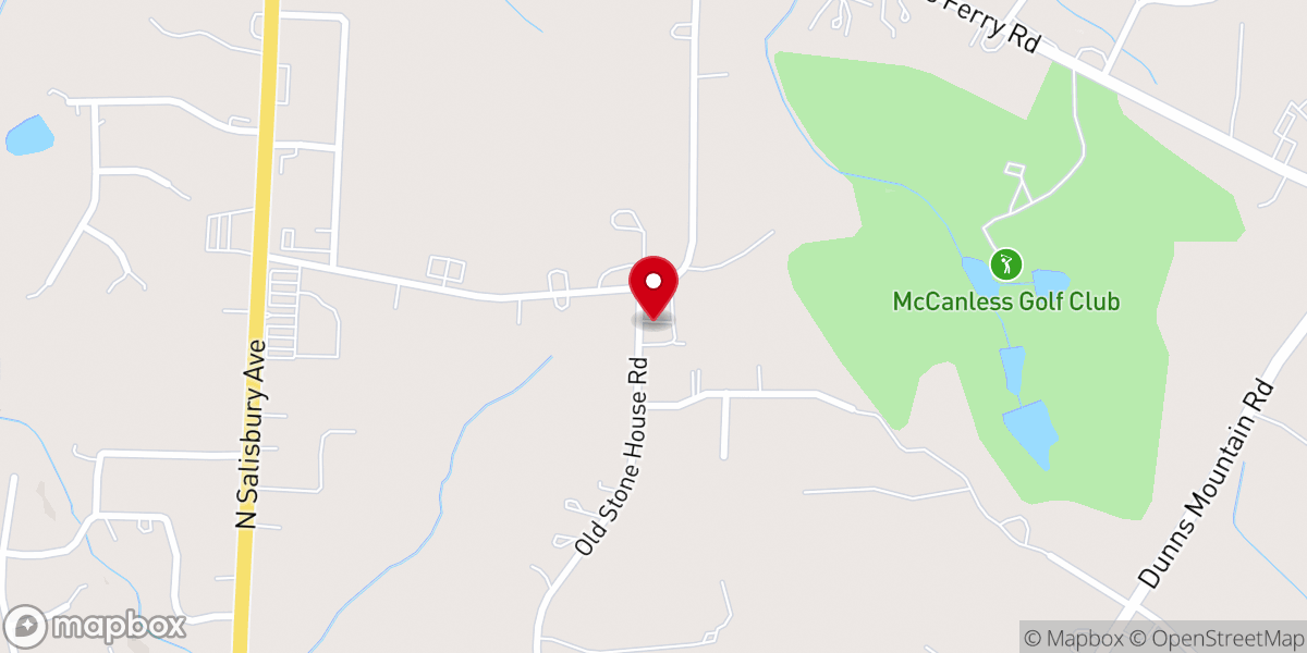 Map showing location of Dunn's Mountain Community Church