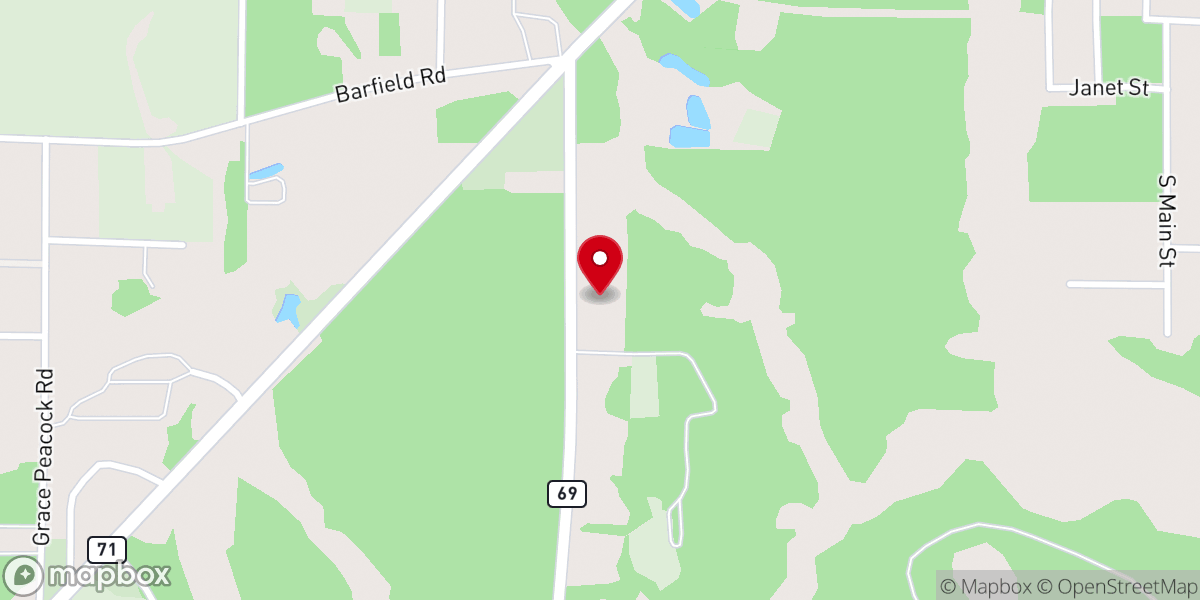 Map showing location of Blountstown Community Church - Food Distribution Center