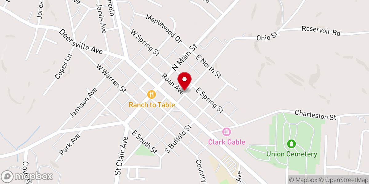 Map showing location of First Apostolic Church