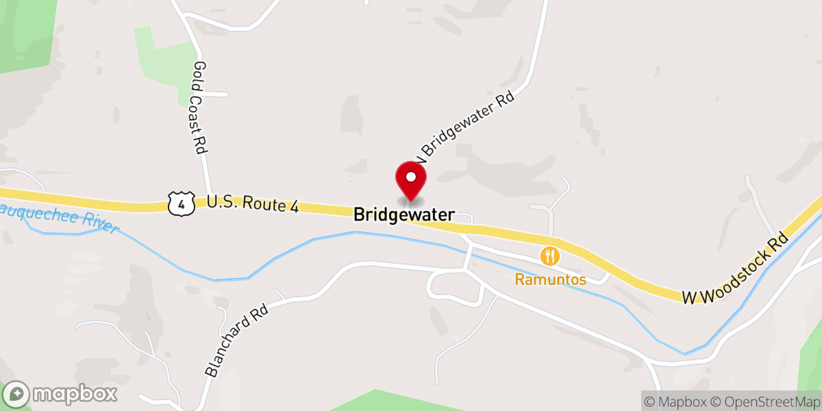 Map showing location of Bridgewater Historical Society