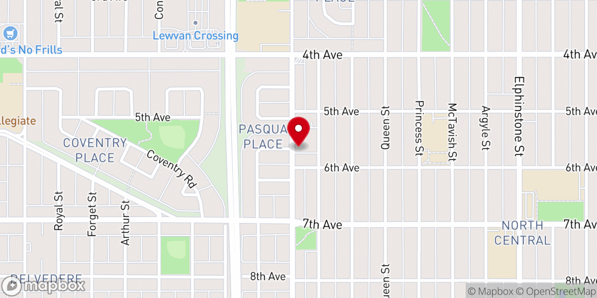 Map showing location of Alano Club Of Regina