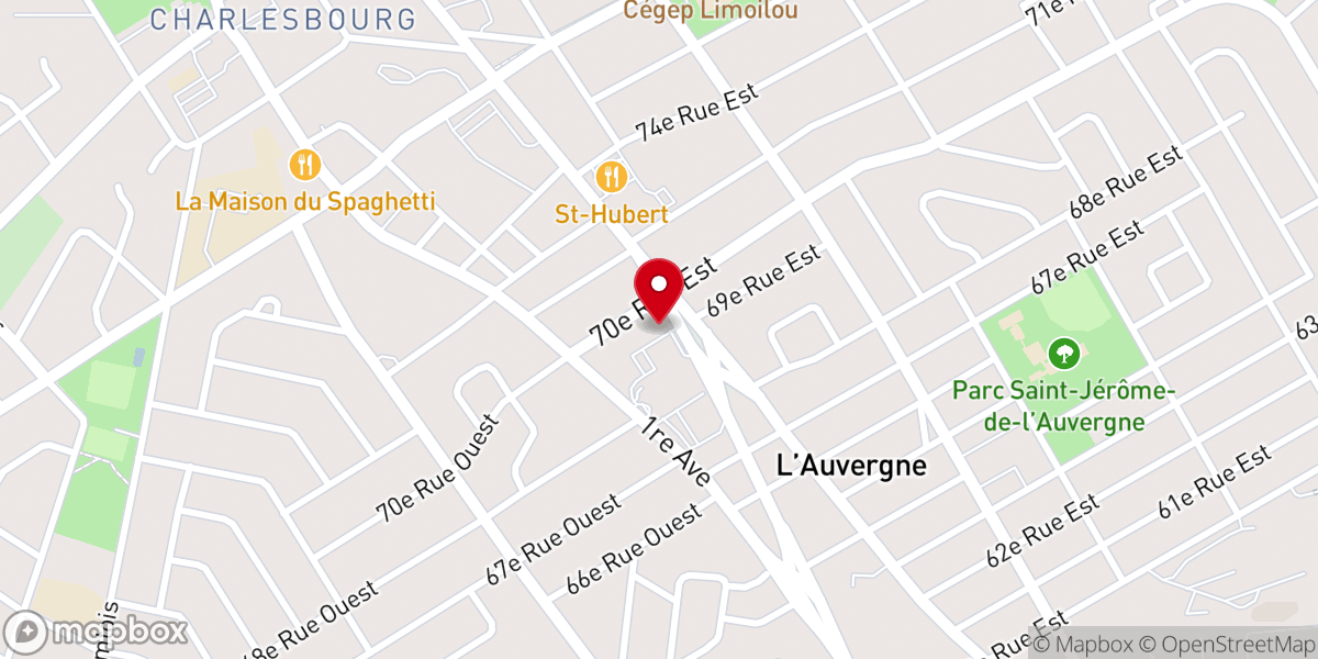 Map showing location of Baptist Church of Charlesbourg
