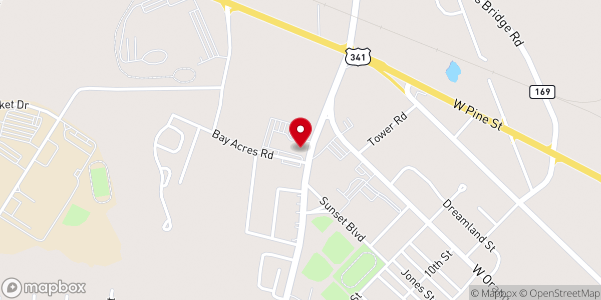 Map showing location of Jesup Church of God