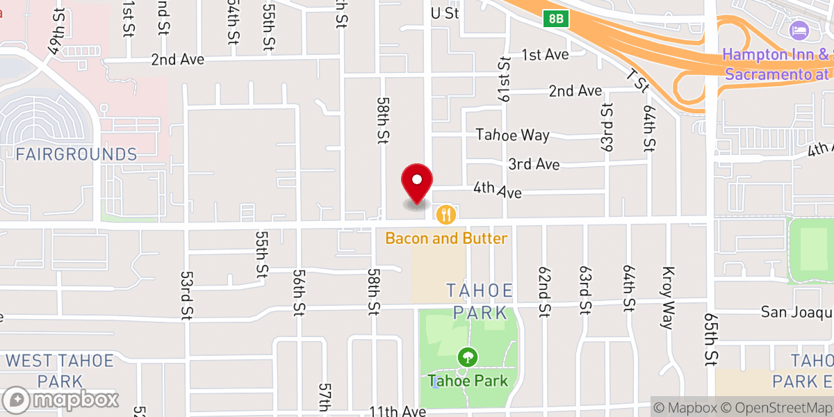 Map showing location of Saint Pauls Lutheran Church