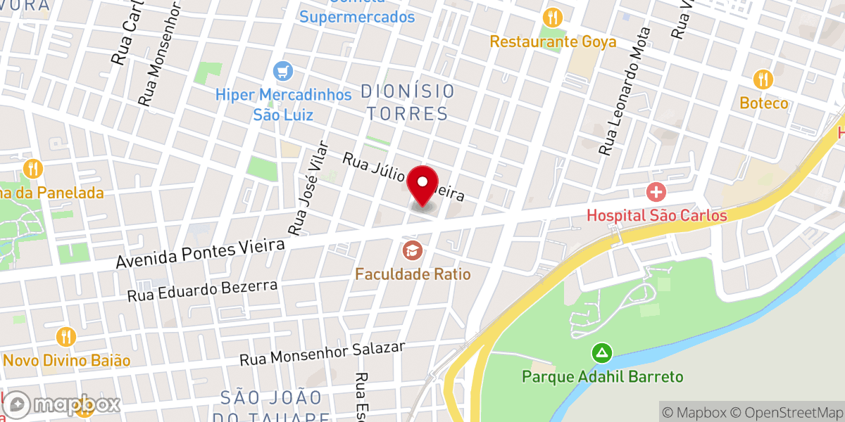 Map showing location of Igreja Betel para as Nações