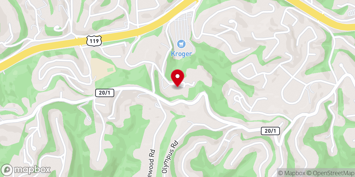 Map showing location of Saint John XXIII Pastoral Center