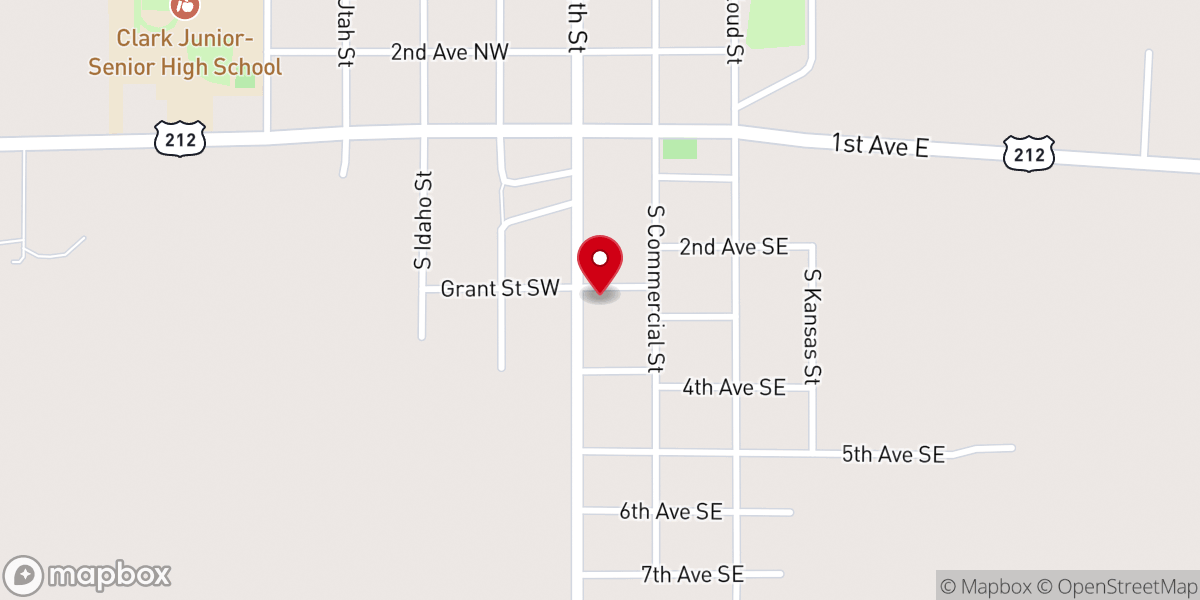 Map showing location of St Paul Lutheran Church
