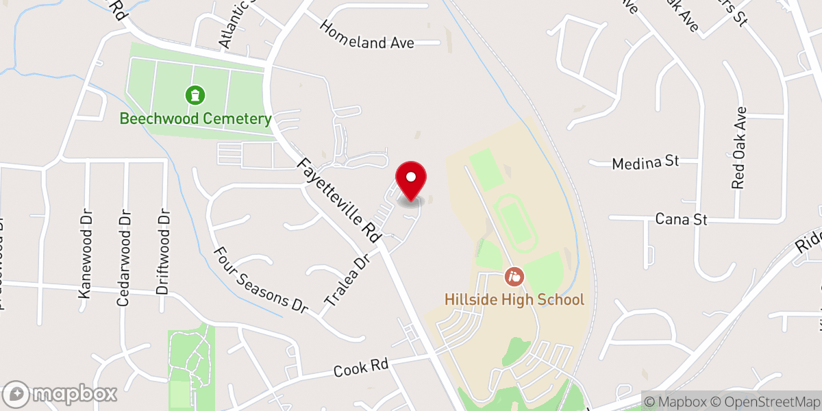 Map showing location of Mount Zion Christian Church