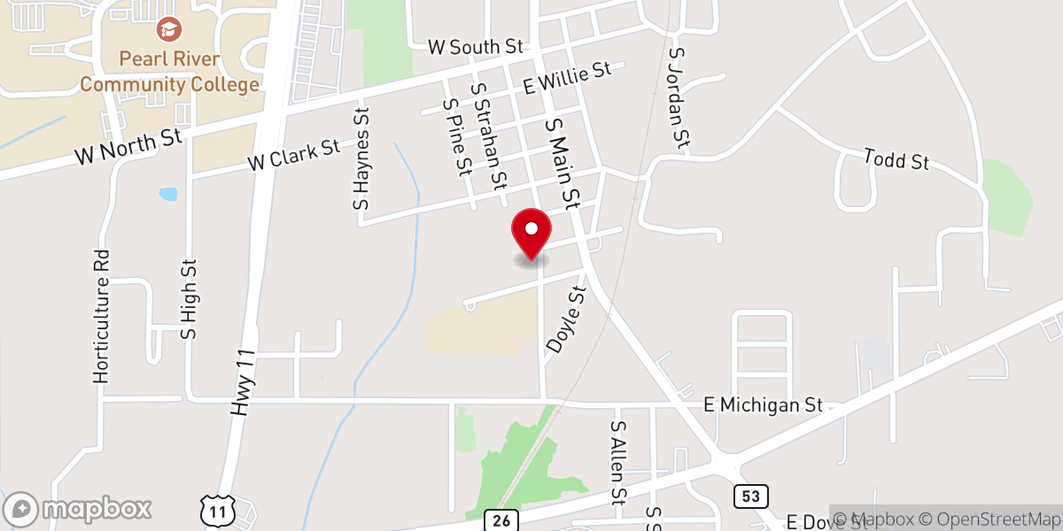 Map showing location of First United Methodist Church