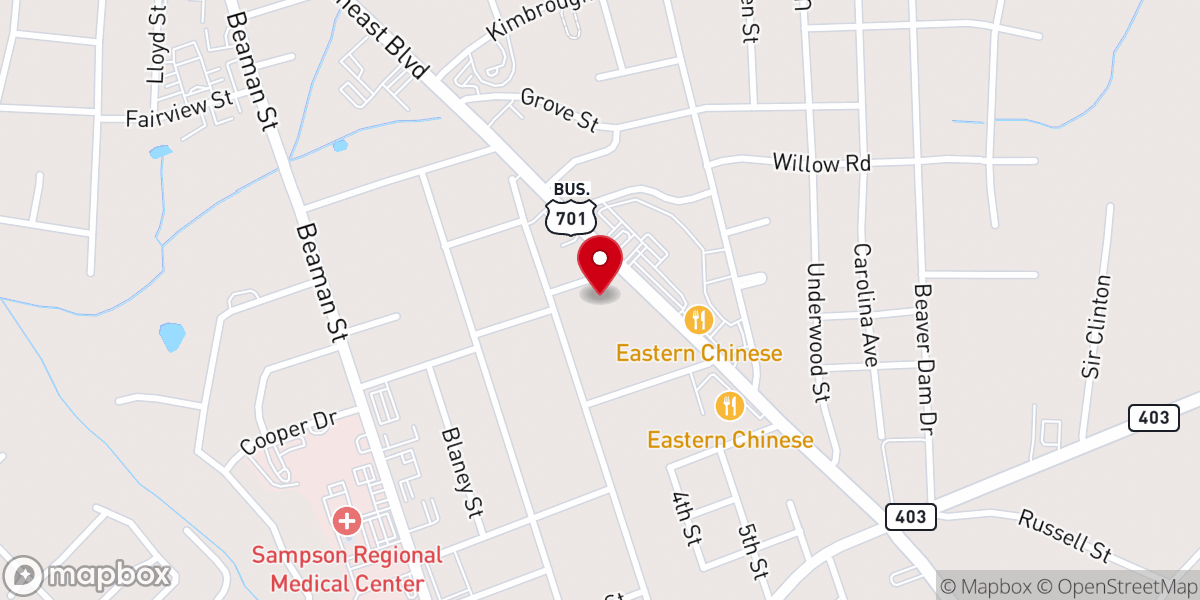 Map showing location of Grace Methodist Church, Inc