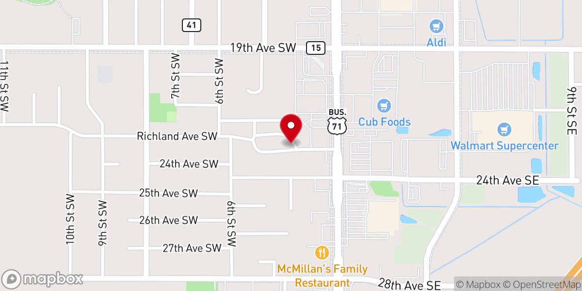 Map showing location of Rev David Rogers