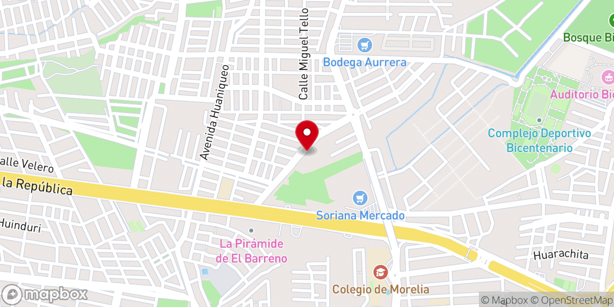 Map showing location of Parroquía de San Juan Bosco