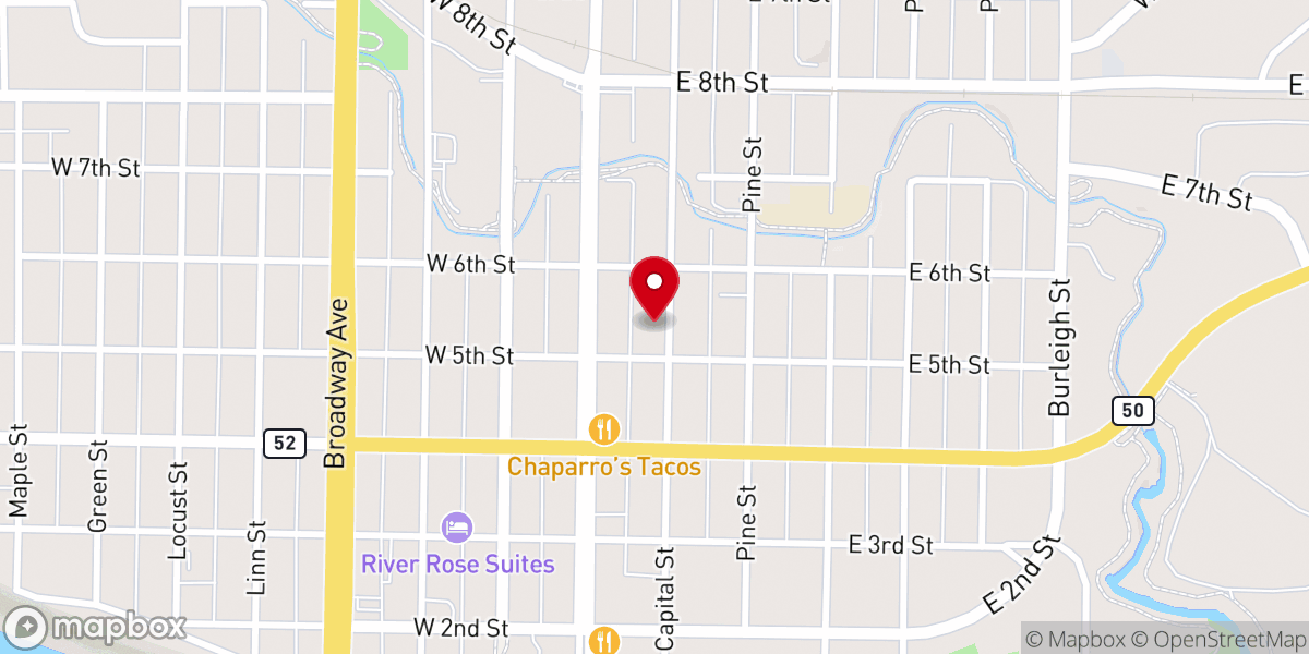 Map showing location of Yankton Catholic Community Foundation