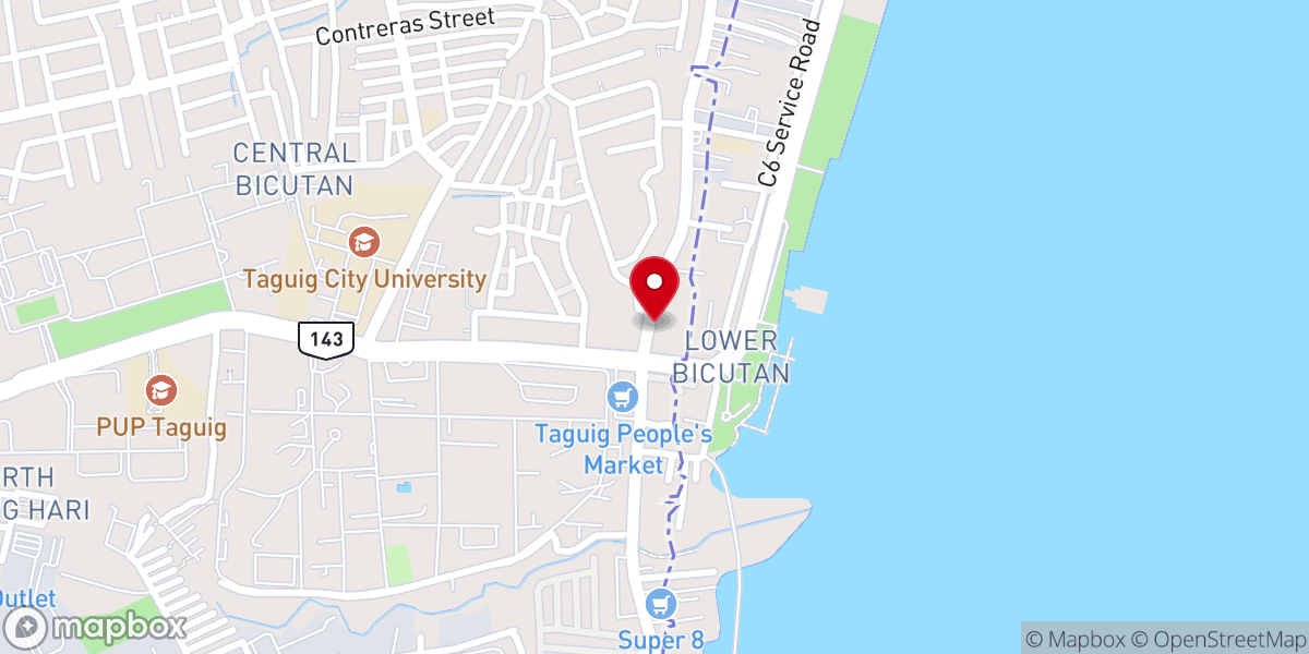 Map showing location of Our Lady of the Holy Rosary Parish