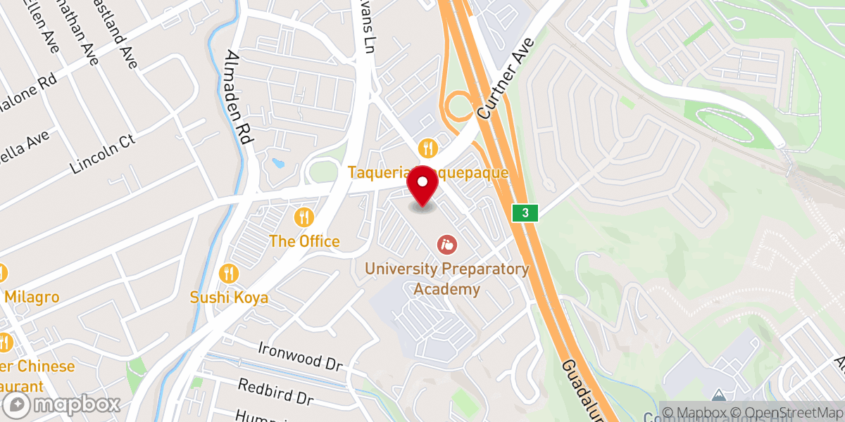 Map showing location of Cathedral of Faith