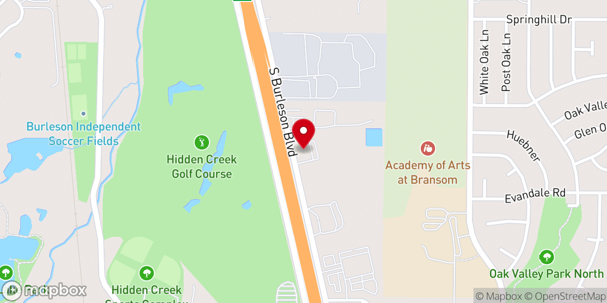Map showing location of Burleson Seventh-day Adventist Church