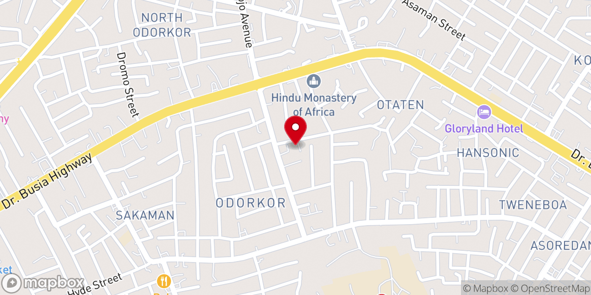 Map showing location of Glorious Word Power Ministry International