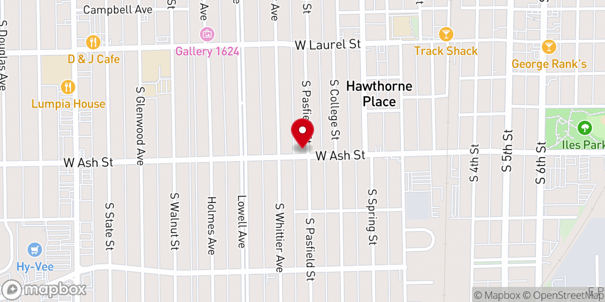 Map showing location of Springfield Christians