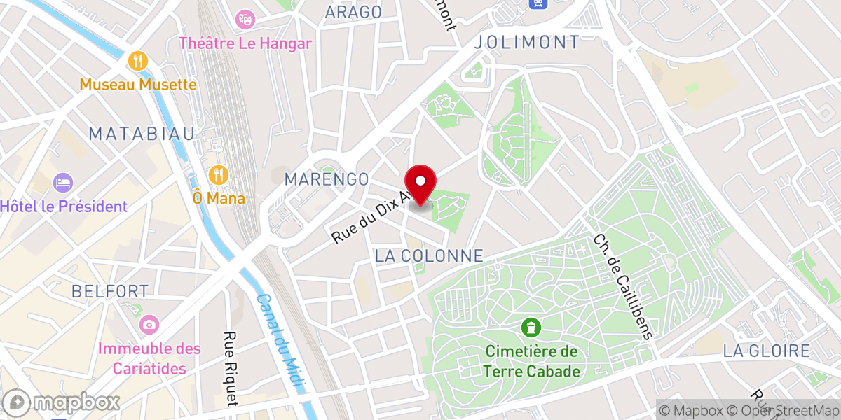 Map showing location of Église Saint-Sylve de Toulouse