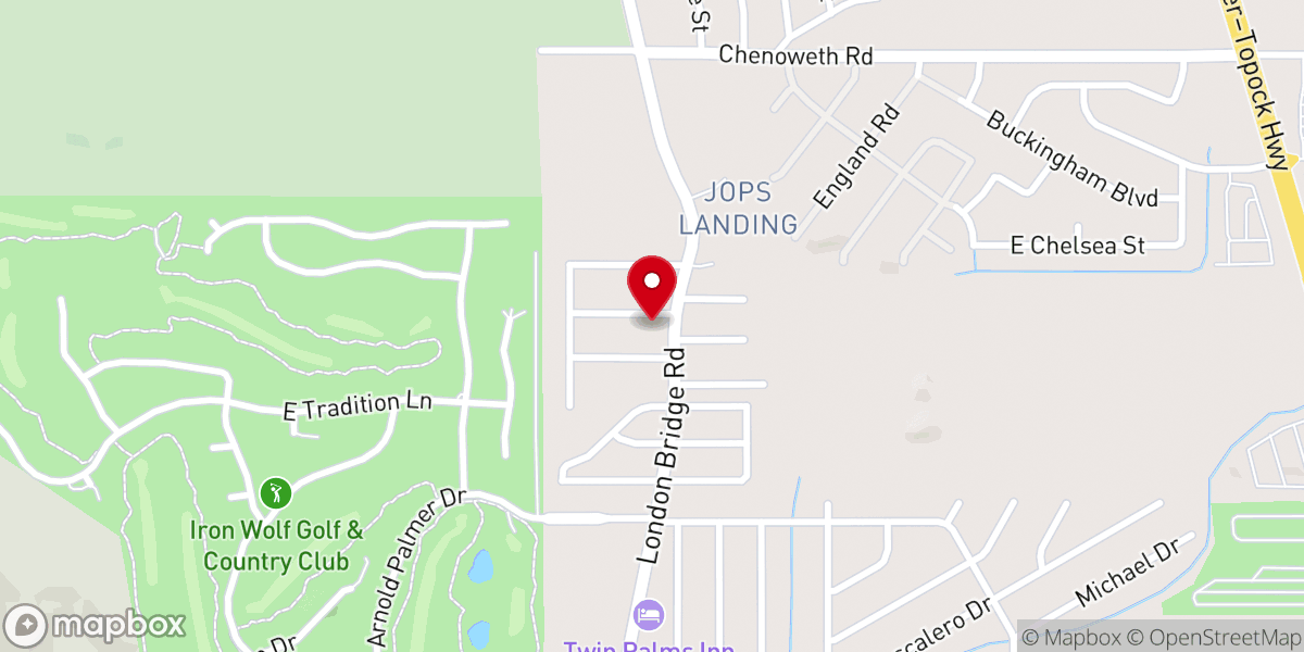 Map showing location of Havasu Bible Fellowship