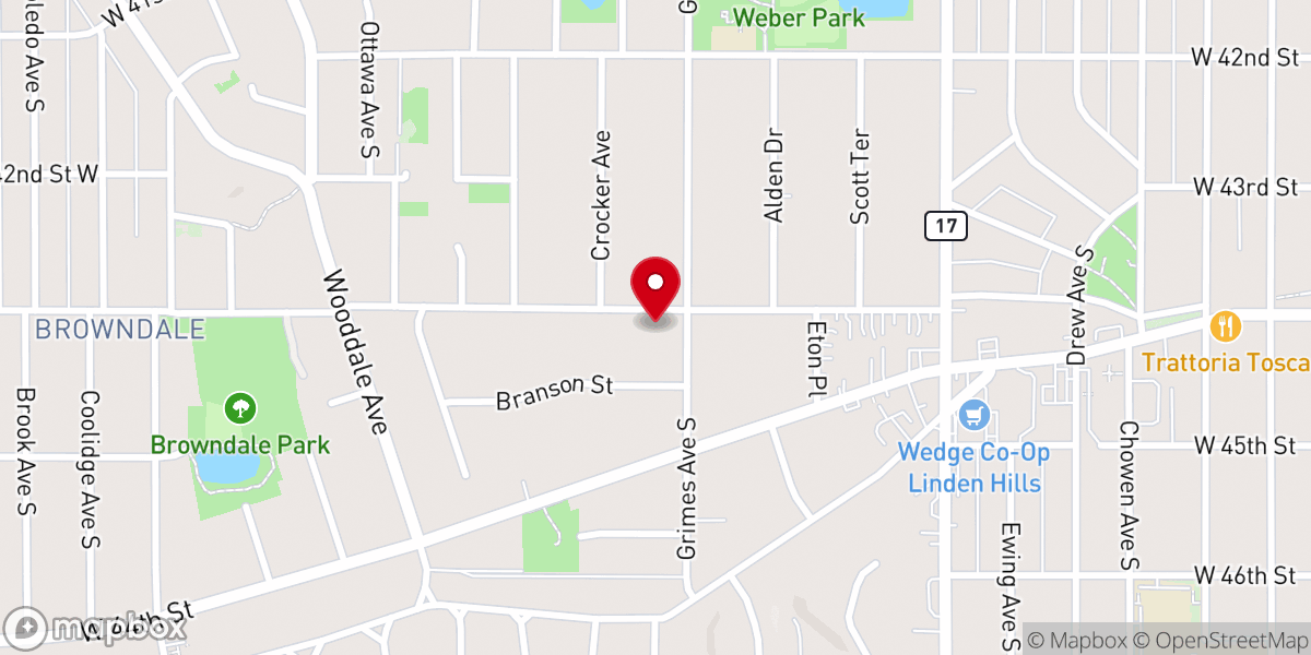 Map showing location of Morningside Hills United Church of Christ