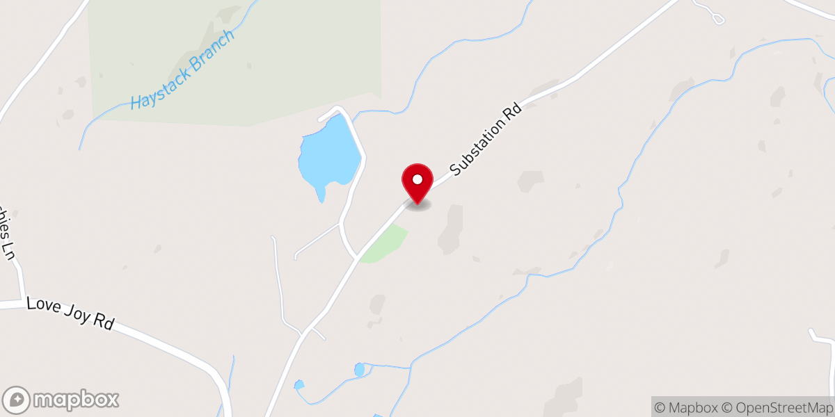 Map showing location of Love Joy Church