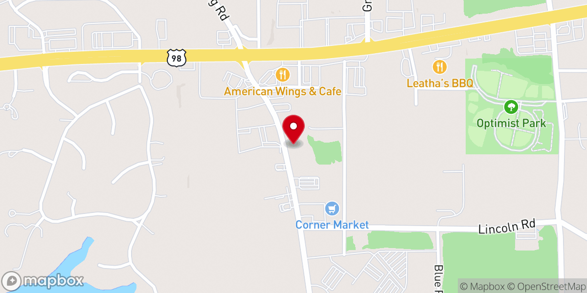 Map showing location of Holy Cross Lutheran Church