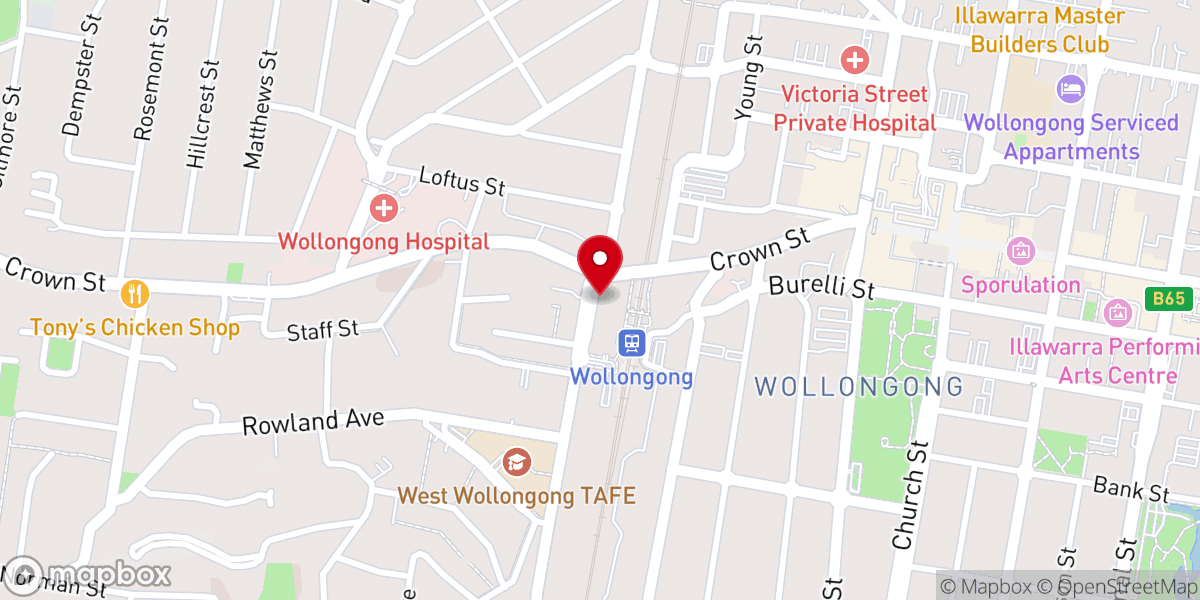 Map showing location of The Potter's House Christian Church - Wollongong