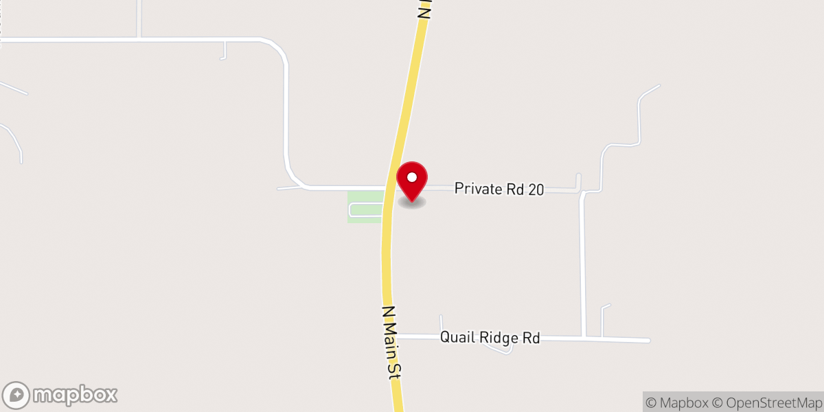 Map showing location of Oak Grove Baptist Church