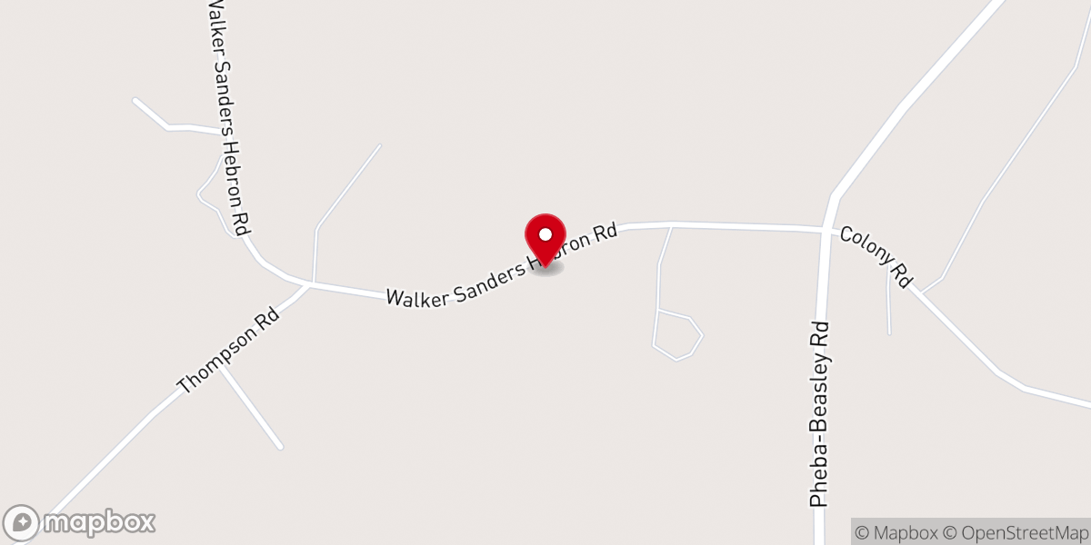 Map showing location of Johnson Creek MB Church